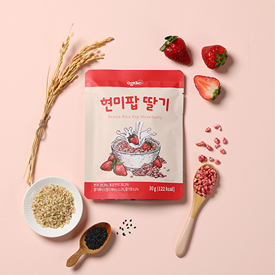 [선물세트] 현미팝 30g (코코아,딸기,카라멜) 30팩