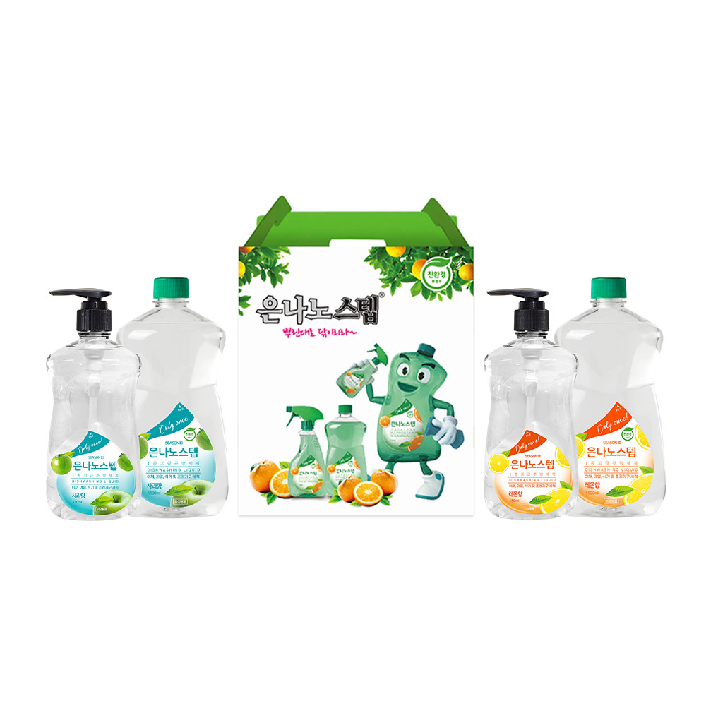 [은나노스텝] 시즌3 1종 주방세제 2종(550ml 펌프 + 1100ml 용기) 대표이미지 섬네일