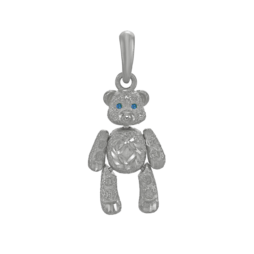 줄리카이 925스터링 실버 브릭 곰돌이 목걸이