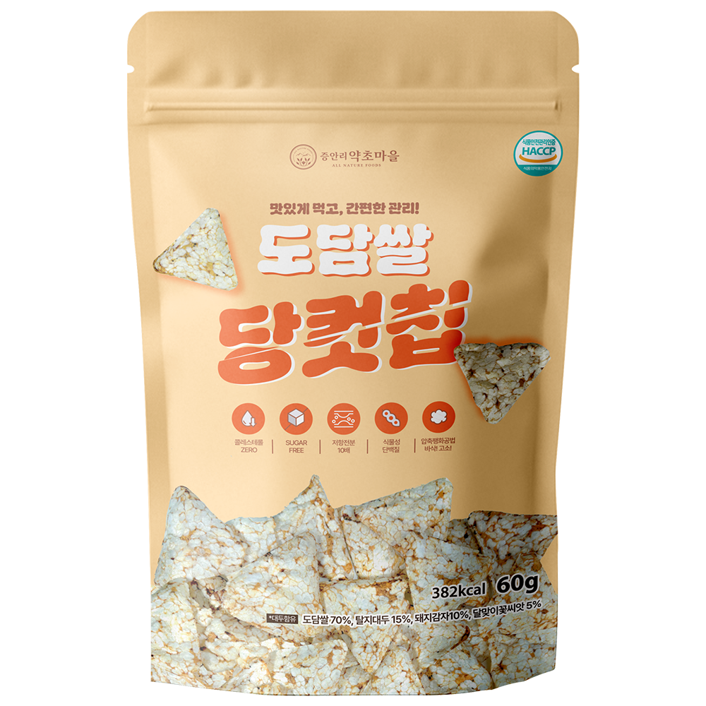 기름제로 건강스낵 저당 도담쌀 당컷칩60g 대표이미지 섬네일