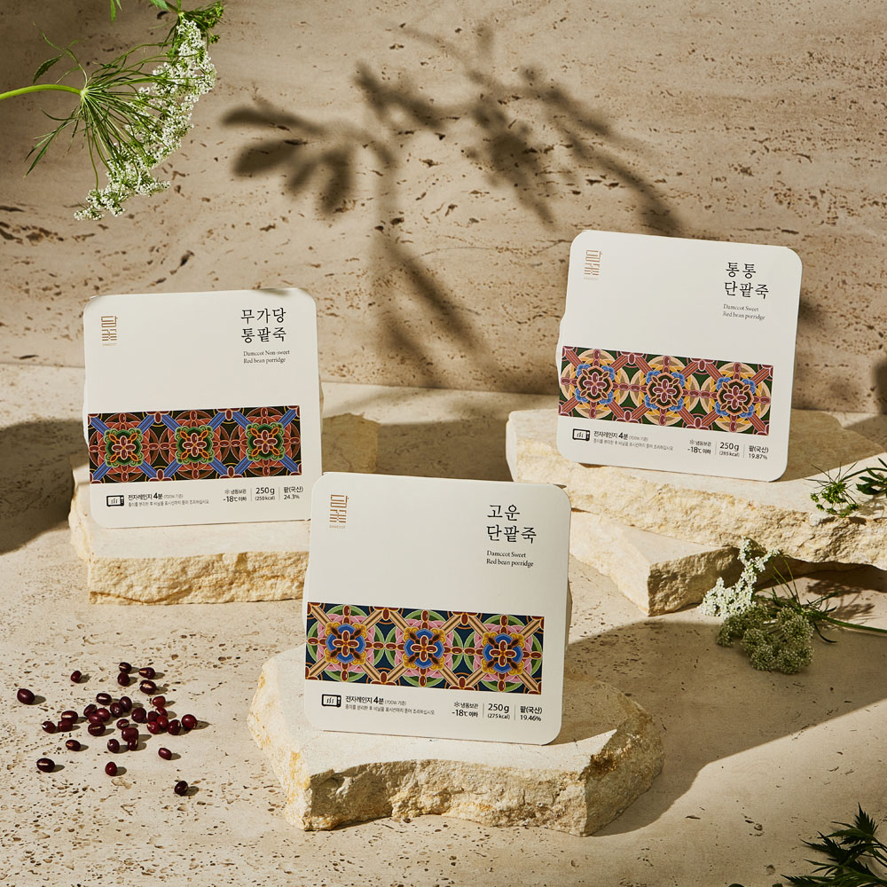 [서울3대팥죽맛집] 팥죽&구움찰떡 선물세트 담꽃4호 국산 팥 무가당 통팥죽