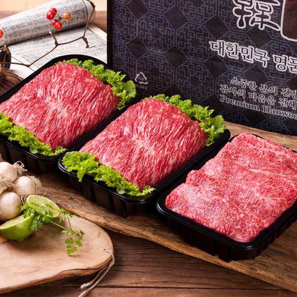 [산들한우] 1++등급 정육선물세트 2호 1.2kg(불고기400g+국거리400g+장조림400g)