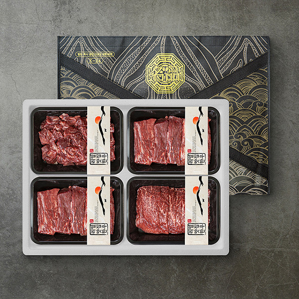한우 리얼맛집 1등급+ 이상 한우 프리미엄 에디션3호 정육세트 1.2kg