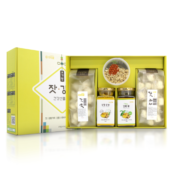 K-FOOD 강황 건강 선물세트(강황가루,강황 환, 잣,잣엿,잣과자)