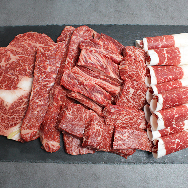 [한성가횡성한우]정품 횡성한우 투뿔등급 구이세트 4호 800g(등심200g,채끝 200g,갈비살 200g,차돌박이 200g)