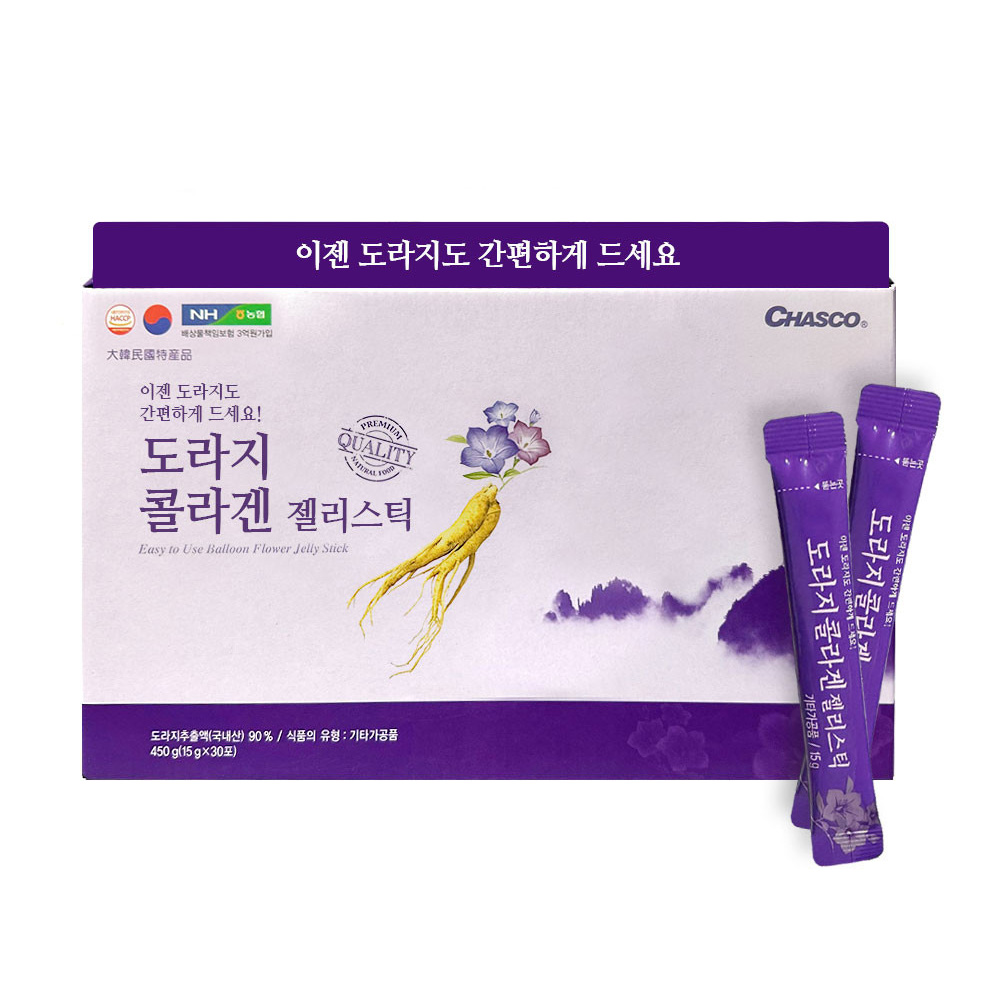 차스코 하루 한포 도라지 콜라겐 젤리 스틱 15g x 30포