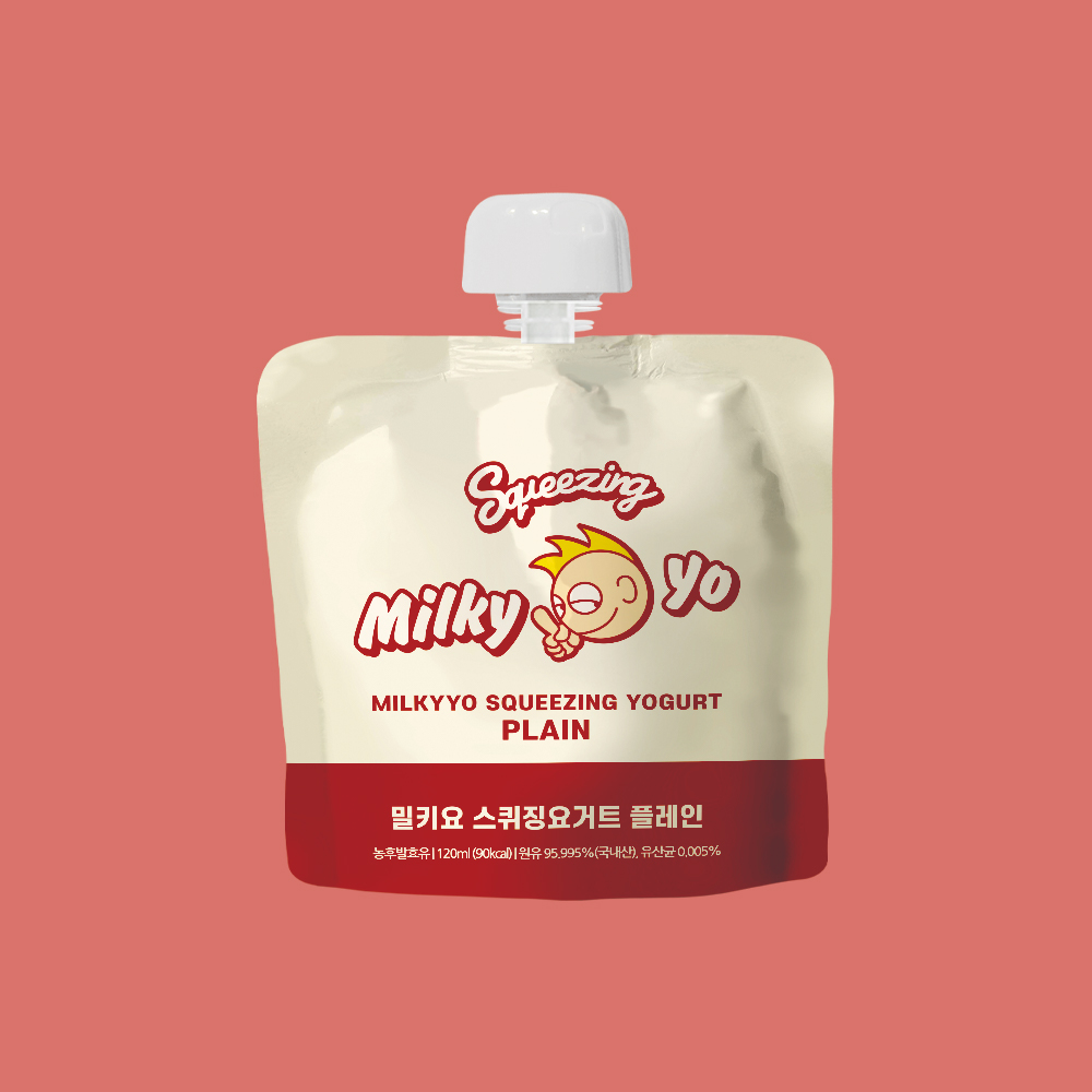 밀키요 스퀴징 요거트 (120ml, 플레인/딸기/블루베리)