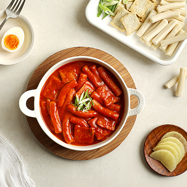 토끼밀 오리지널 즉석 떡볶이 떡+소스*4세트+어묵100g 총 8인분