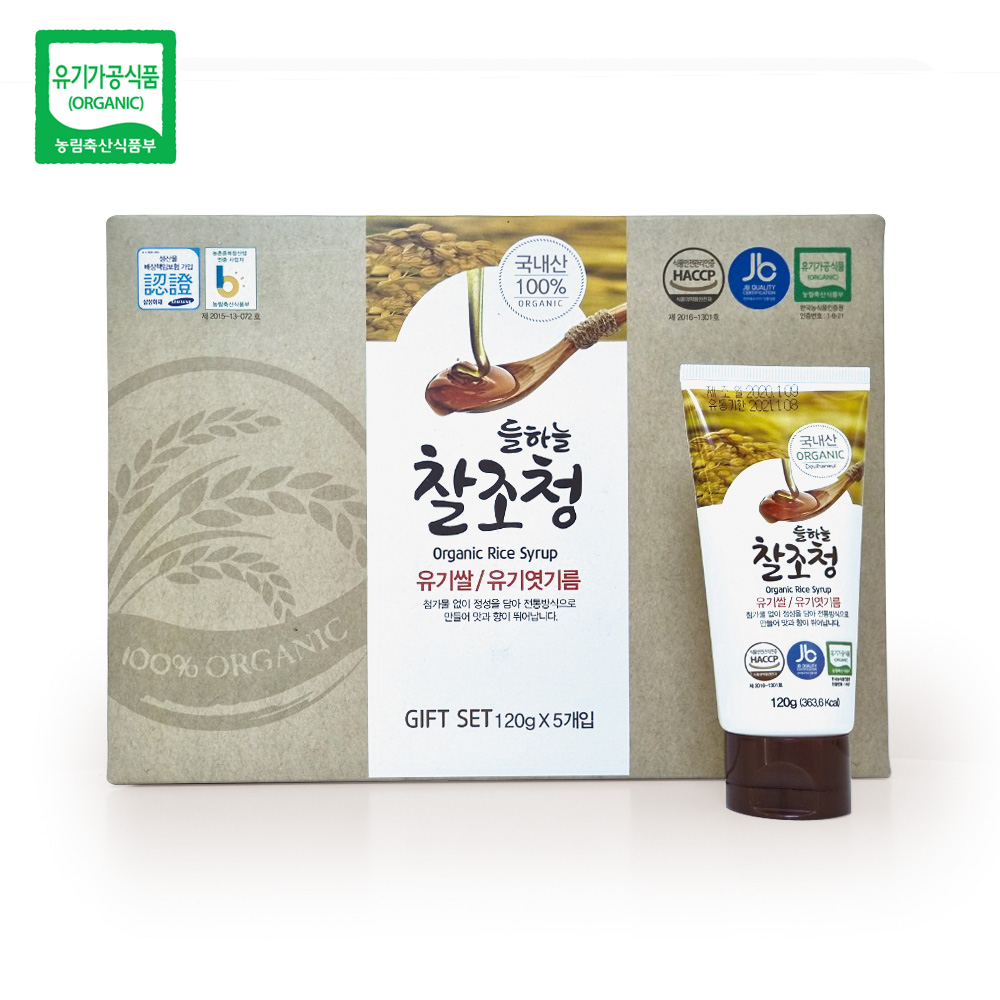 정읍농부의 유기농 찰조정 120g x 5ea 튜브형 유기가공식품 인증