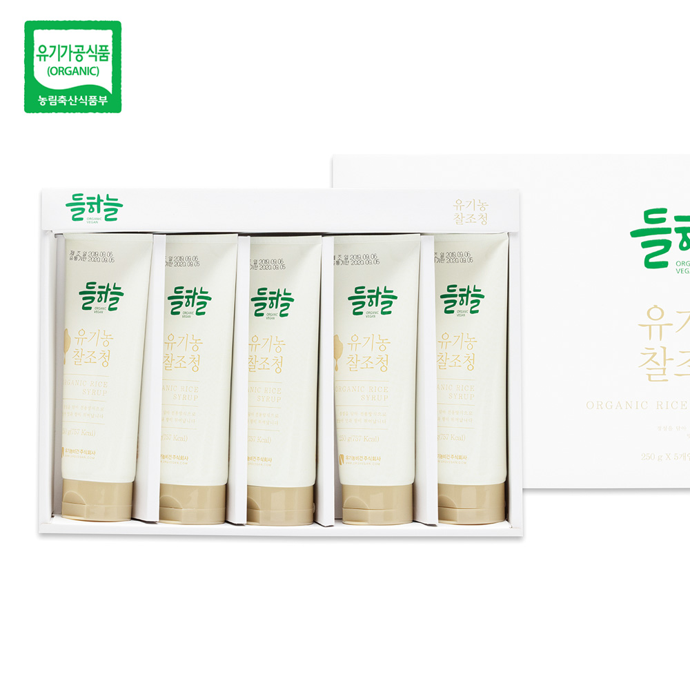 정읍농부의 유기농 조청 선물세트 250g x 5ea 튜브형 유기가공식품 인증