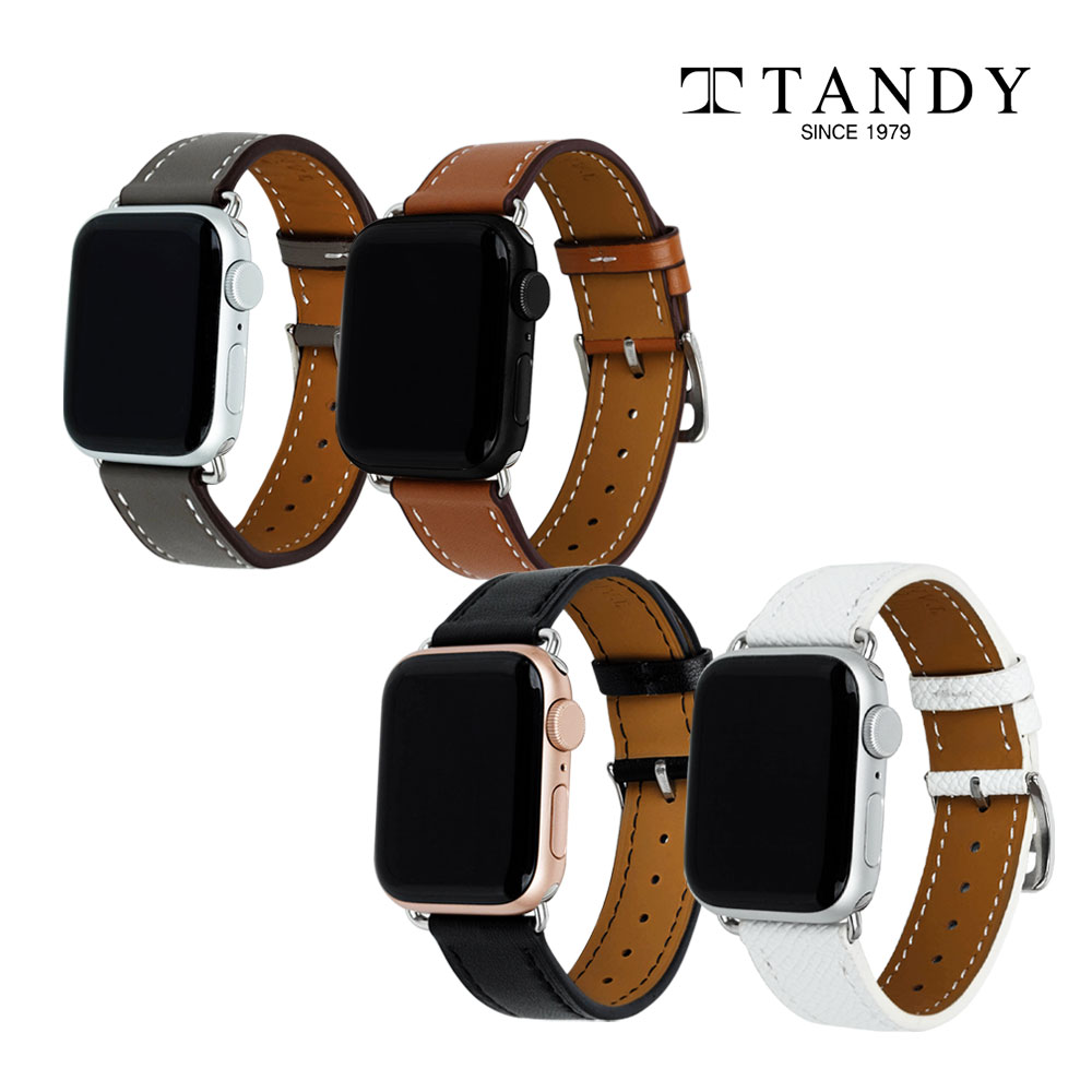 [TANDY] 탠디 9003 애플워치 호환용 스트랩 가죽밴드 브라운/블랙/그레이/화이트 (38/40/41mm , 42/44/45mm)