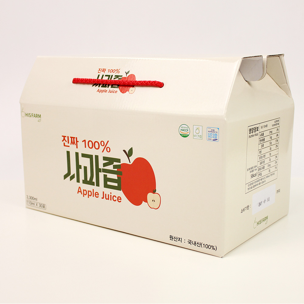 천제명 소백산에서 키우고 자란 진짜100%사과즙 (110ml x 30포,50포) 대표이미지 섬네일