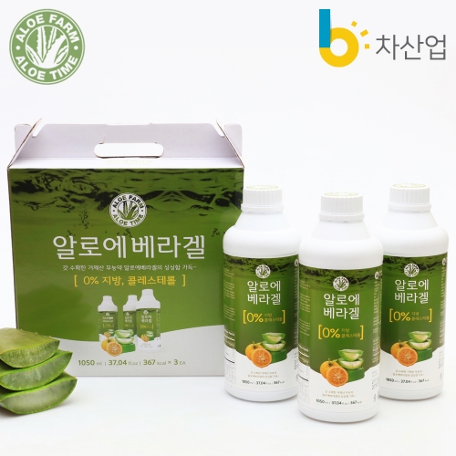 알로에팜 알로에타임 유기농 알로에겔 1050ml (1병/3병/6병)