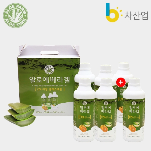 알로에팜 알로에타임 유기농 알로에겔 1050ml (1병/3병/6병)