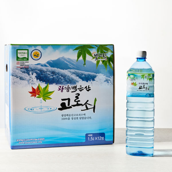 [산지직송배송]광양백운산 고로쇠수액 (1.5L x 12병)-택배배송