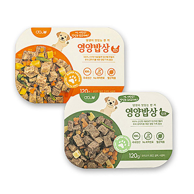 강아지 습식사료 영양밥상 120g (치킨 / 오리) 대표이미지 섬네일