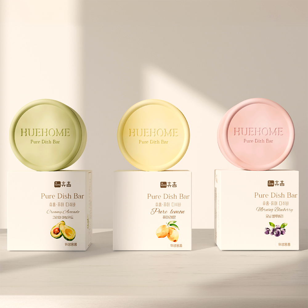 휴홈 자연을 담은 주방 설거지 비누 바 150g 3개