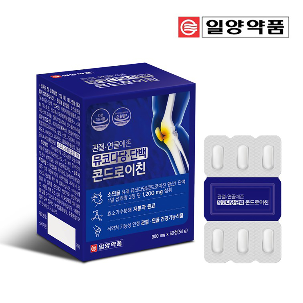 일양약품 관절 연골에존 뮤코다당 단백 콘드로이친 900mg x 60정(1개월분)