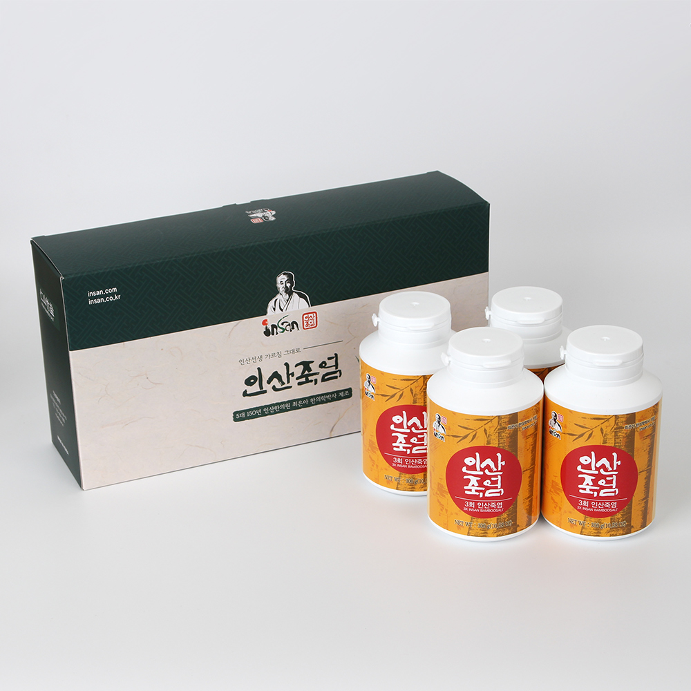 인산죽염 3회 죽염 선물세트 [분말 300g 4개]