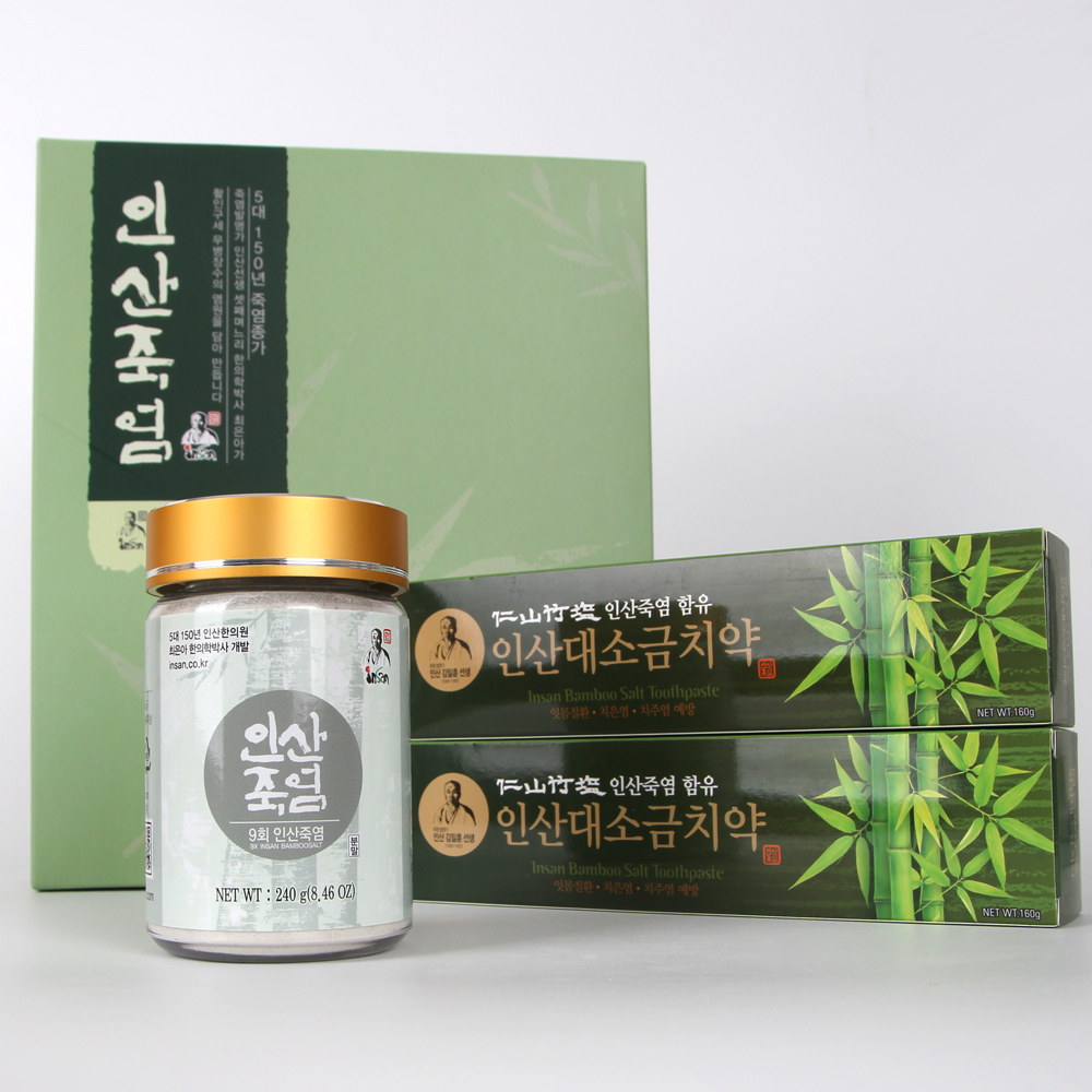 인산죽염 9회 죽염분말 치약 선물세트