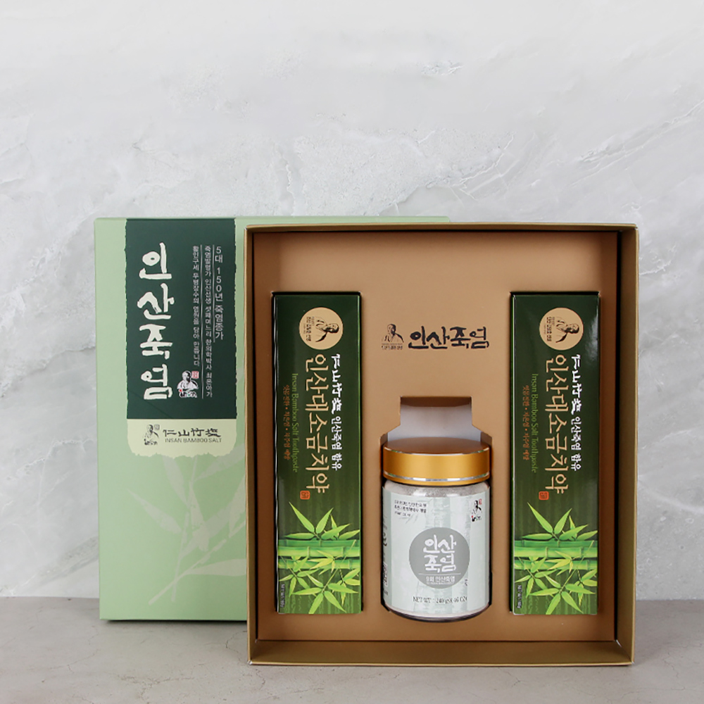 인산죽염 9회 죽염분말 치약 선물세트