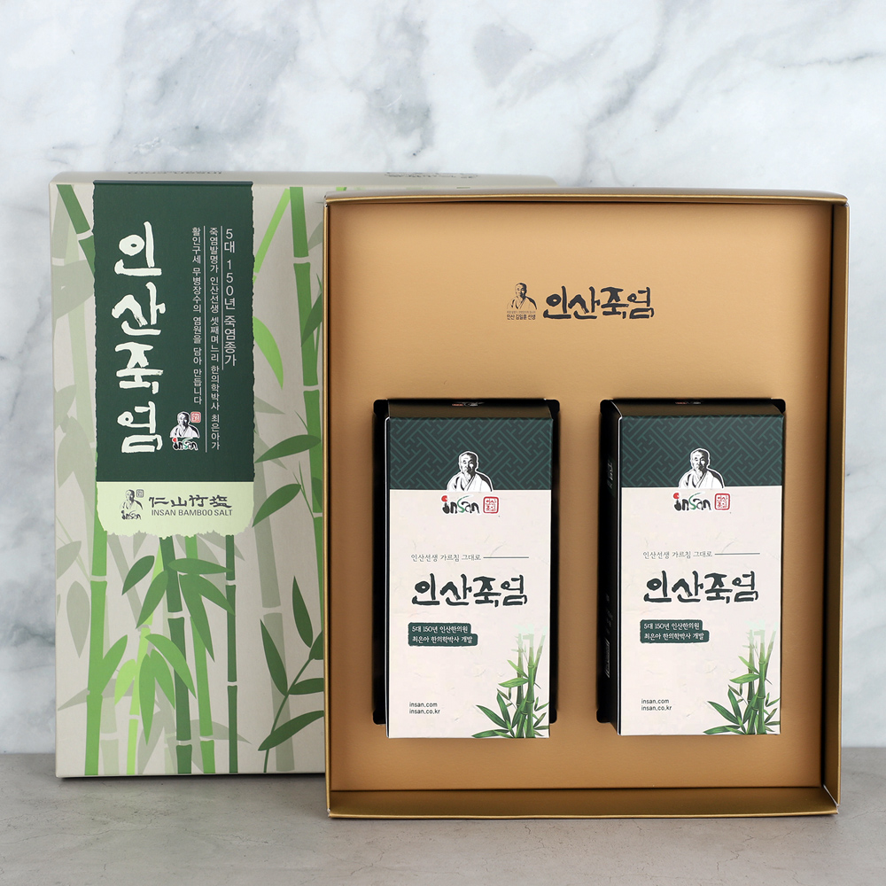 인산죽염 9회 죽염 고체 선물세트 [240g 2개]