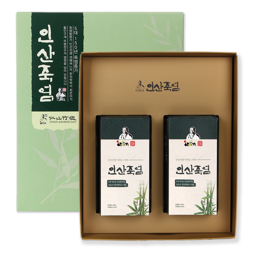 인산죽염 9회 죽염 분말 선물세트 [240g 2개]