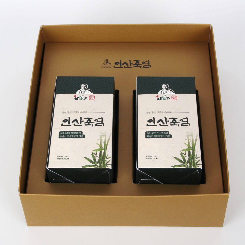 인산죽염 9회 죽염 분말 선물세트 [240g 2개]