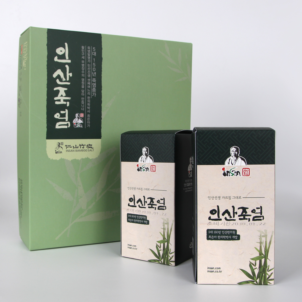 인산죽염 9회 죽염 분말 선물세트 [240g 2개]