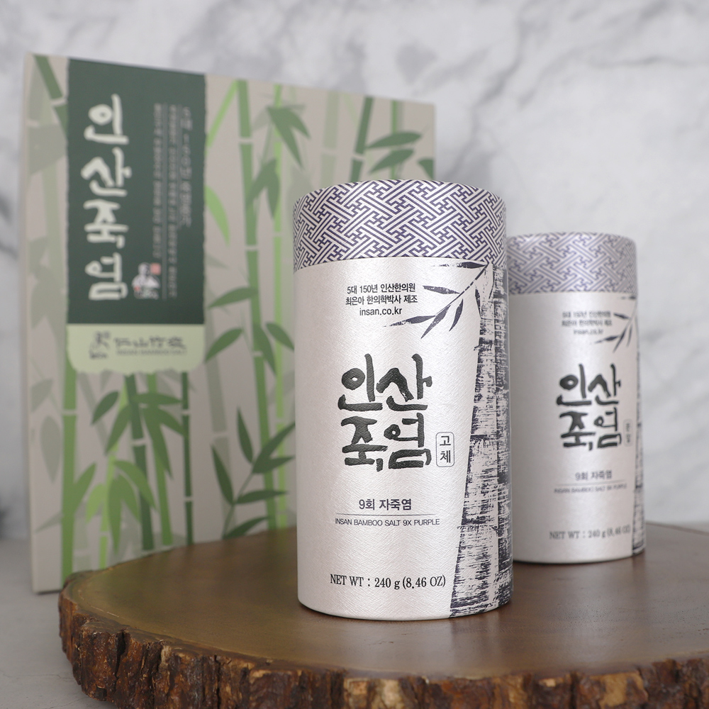인산죽염 9회 자죽염 고체 분말 선물세트 [240g 2개]