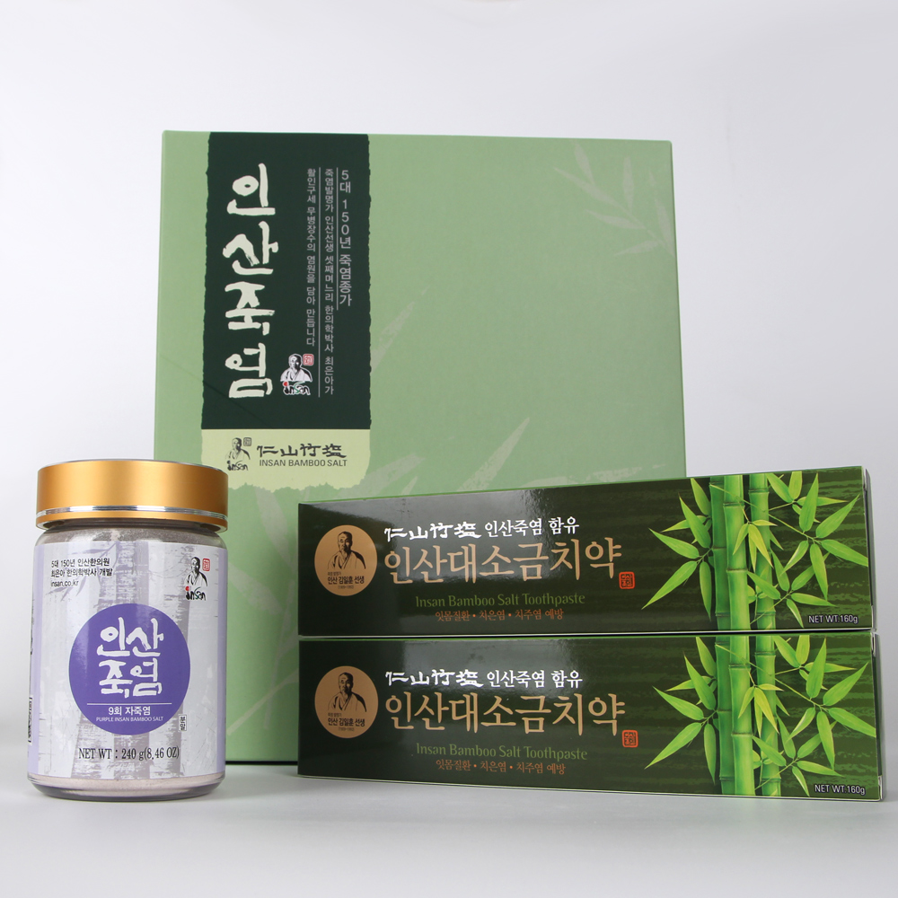 인산죽염 9회 자죽염분말 치약 선물세트