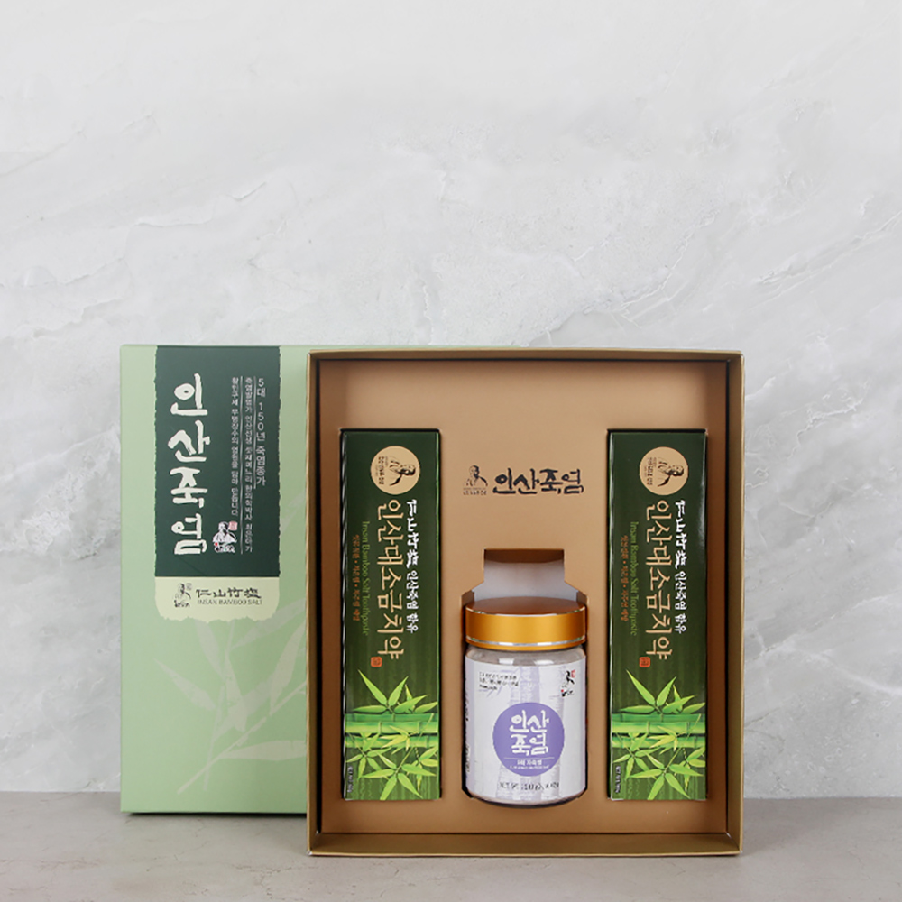 인산죽염 9회 자죽염분말 치약 선물세트