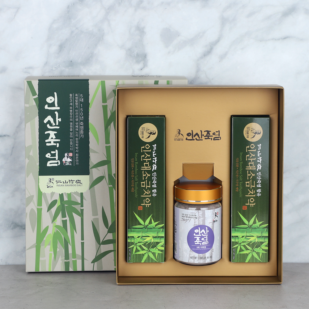 인산죽염 9회 자죽염분말 치약 선물세트