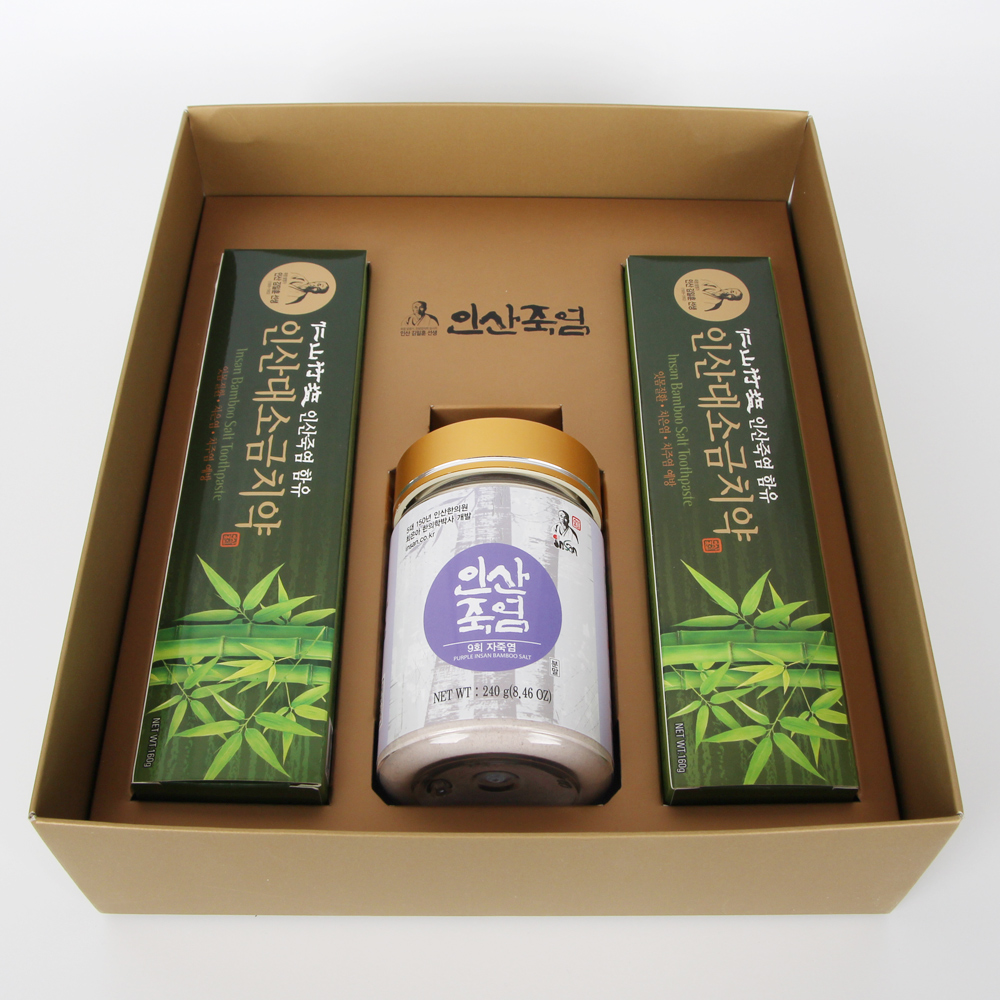 인산죽염 9회 자죽염분말 치약 선물세트