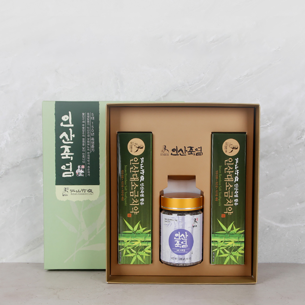 인산죽염 9회 자죽염고체 치약 선물세트
