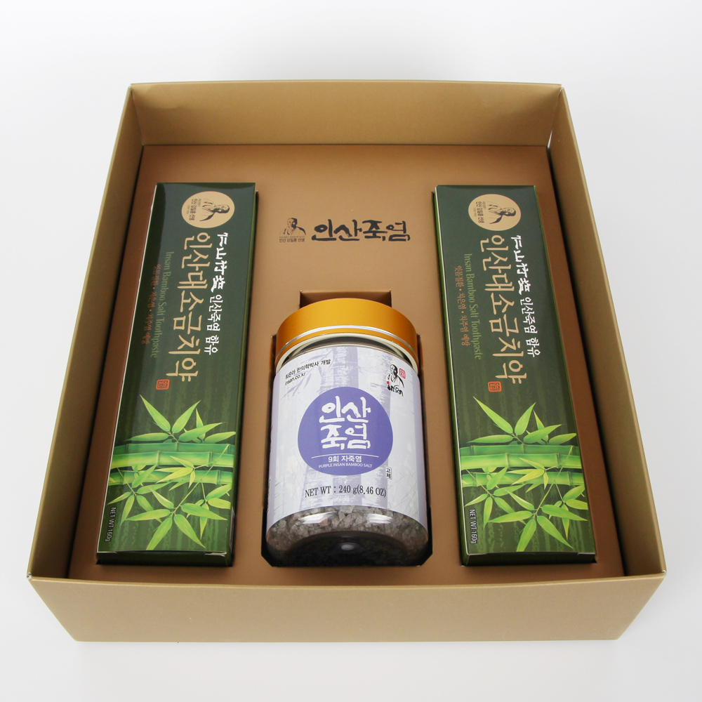 인산죽염 9회 자죽염고체 치약 선물세트
