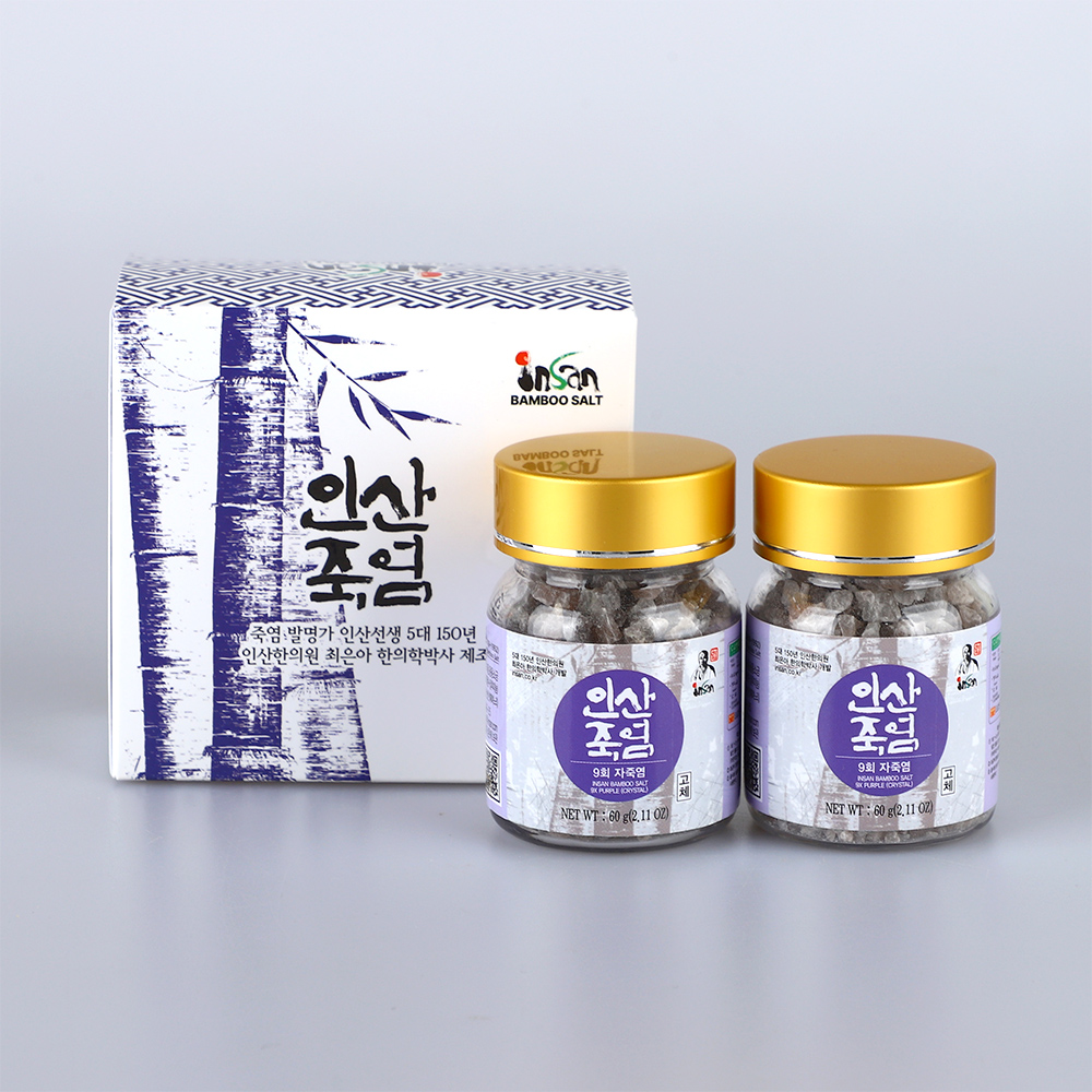 인산죽염 9회 자죽염 고체분말 소형 선물세트 [60g 2개]