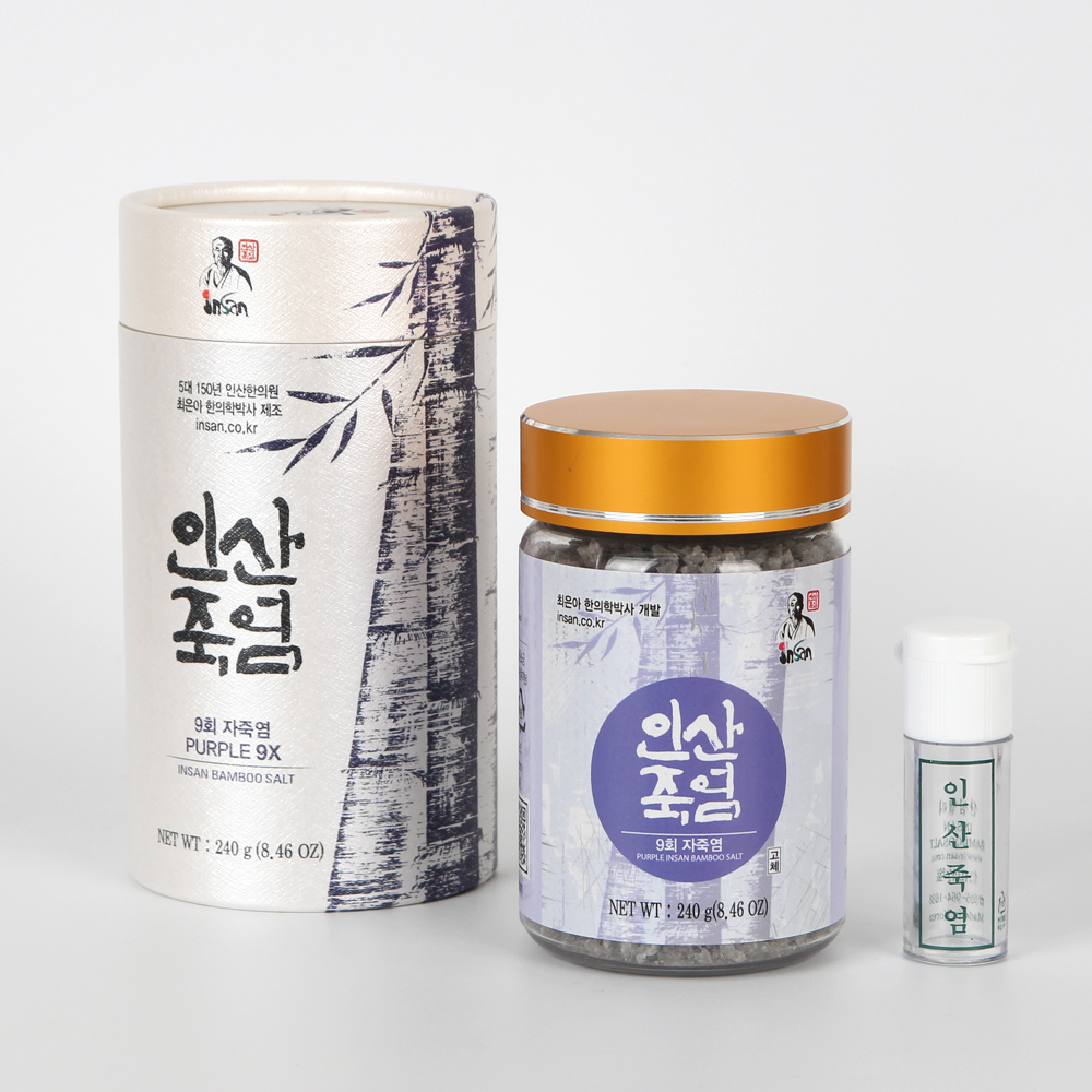 인산죽염 9회 자죽염 고체 선물세트 [240g 2개]
