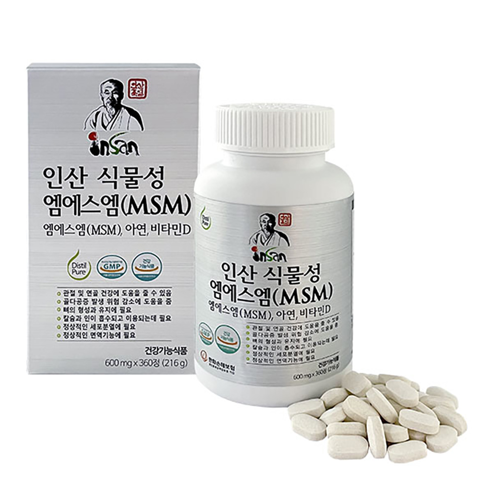 인산죽염 식물성 엠에스엠(MSM) 무릎 관절 영양제 [360정]