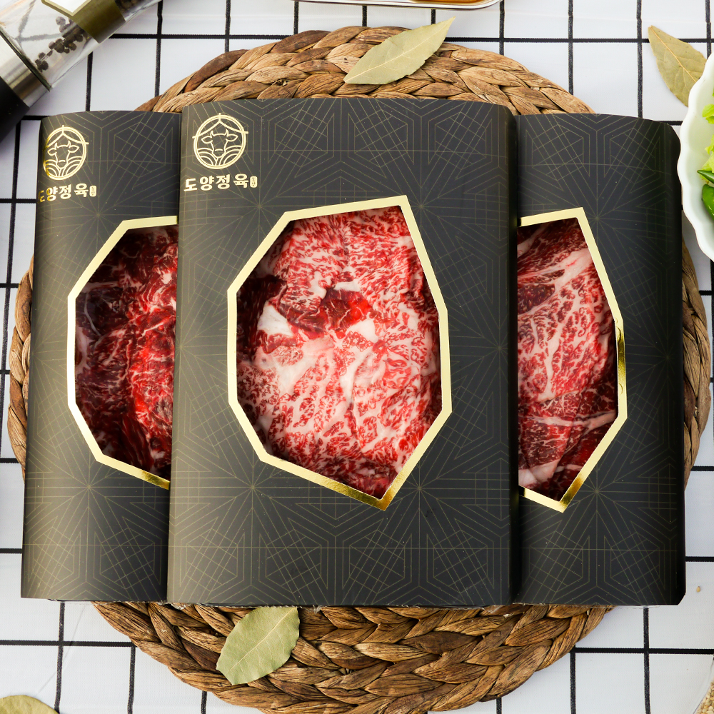 한우 1++ 목등심 소불고기 소고기 340g x 3팩