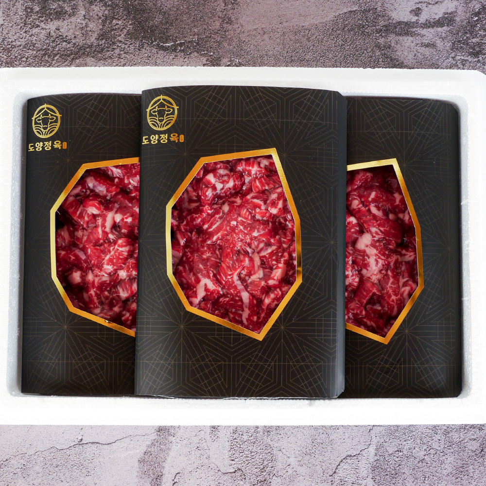 한우 1++ 양지 국거리용 소고기 340g x 3팩