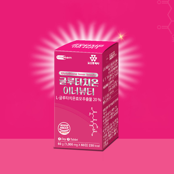 코오롱제약 글루타치온 이너뷰티 하루 1정 2개월분 60g (1000mg X 60정)