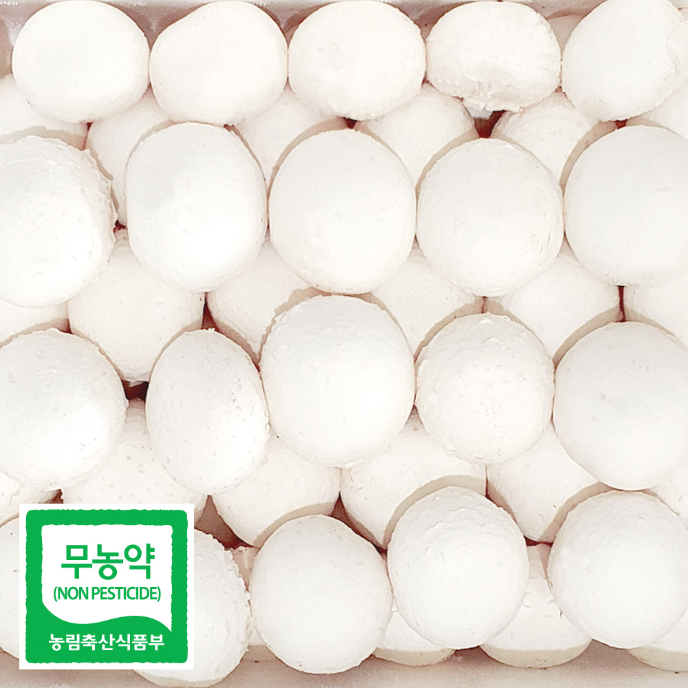 친환경 무농약 부여 양송이 버섯 500g 1kg 2kg 특품 선물용 가정용 꼬마 조리용