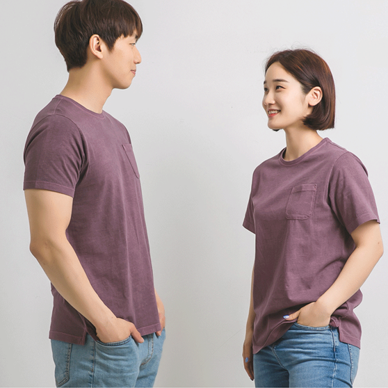 남녀공용 천연염색 스타일 순면 반팔티 (4color 택1)