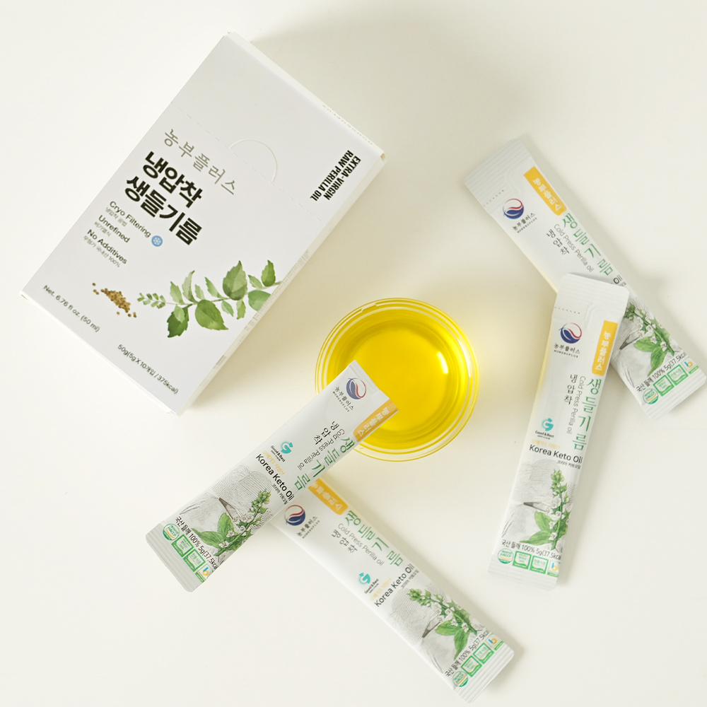 농부플러스 국산 냉압착 생들기름 오메가3 스틱 5g 10개입