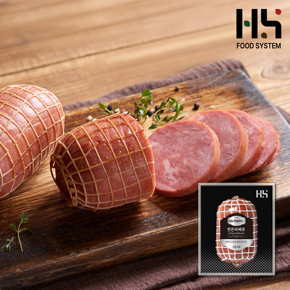 햇살푸드 한돈 바베큐 수제햄 250g x 4팩