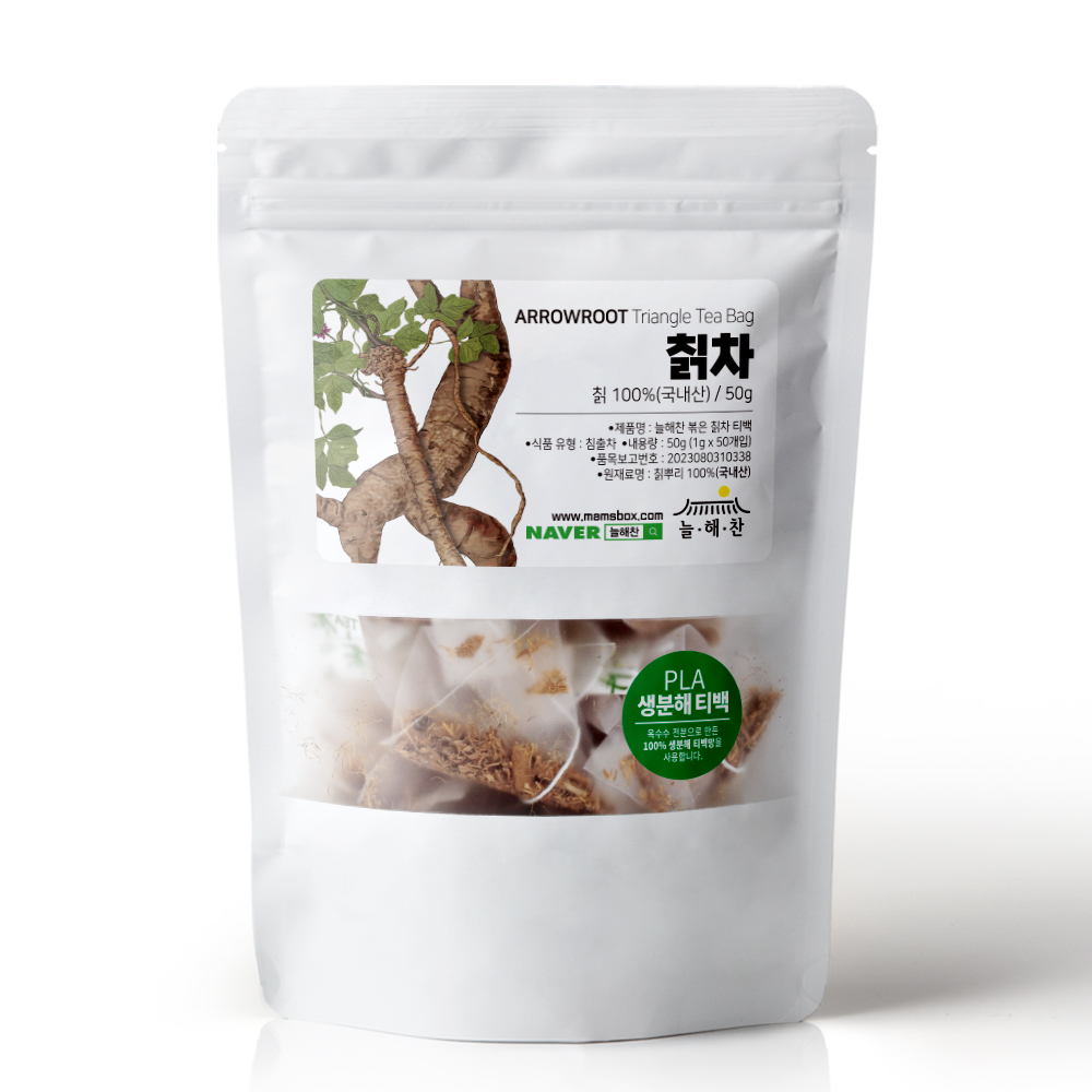 늘해찬 국내산 볶은 칡차 삼각티백(1g x 50티백)
