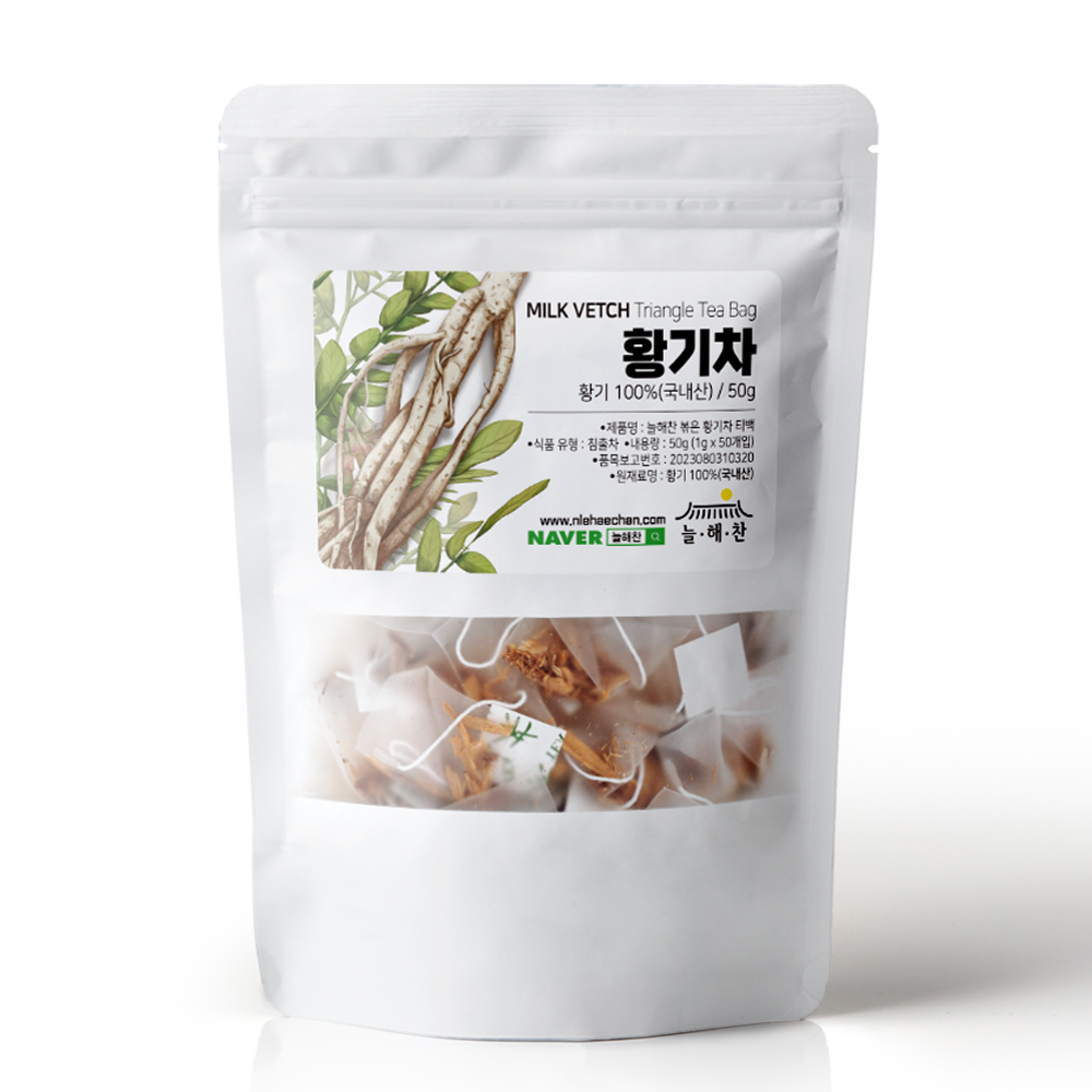 늘해찬 국내산 볶은 황기차 삼각티백(1g x 50티백)
