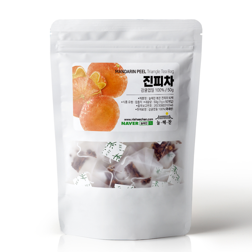 늘해찬 국내산 볶은 진피차 삼각티백 (1g x 50티백)