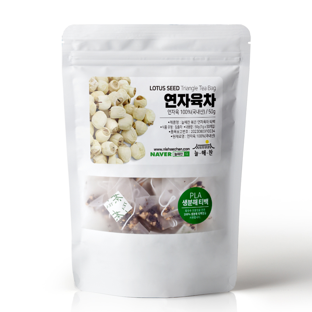 늘해찬 국내산 볶은 연자육차 삼각티백 (1g x 50티백)
